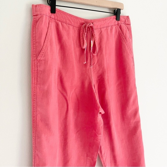 J. Crew Linen Tie Waist Seaside Pants in Pink Women’s Size Medium - Picture 5 of 10